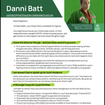Thumbnail of leaflet - Green Party leaflet