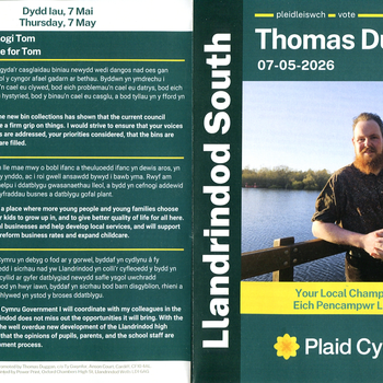 Thumbnail of leaflet - Plaid Cymru - The Party of Wales leaflet