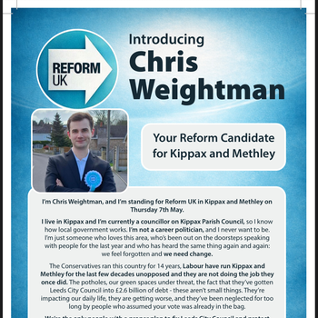 Thumbnail of leaflet - Reform UK leaflet