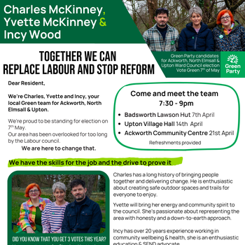 Thumbnail of leaflet - Green Party leaflet