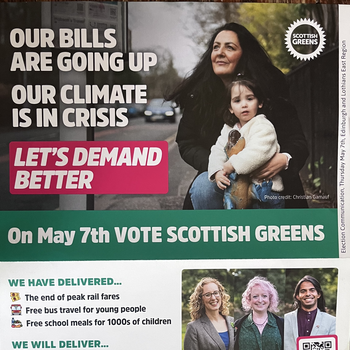 Thumbnail of leaflet - Scottish Green Party leaflet