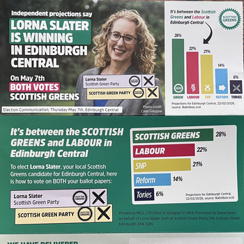 Thumbnail of leaflet - Scottish Green Party leaflet
