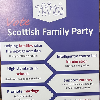 Thumbnail of leaflet - Scottish Family Party leaflet
