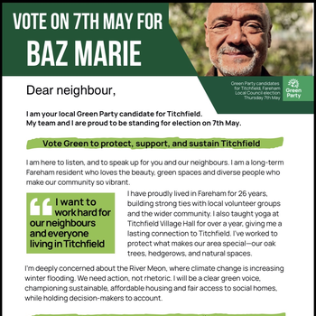Thumbnail of leaflet - Green Party leaflet