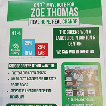 Thumbnail of leaflet - Green Party leaflet