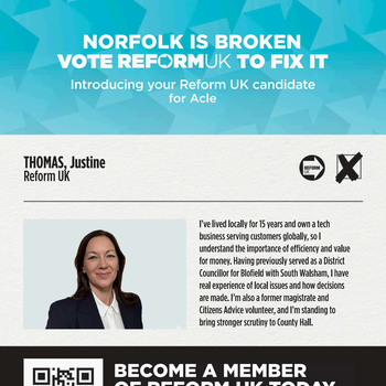 Thumbnail of leaflet - Reform UK leaflet