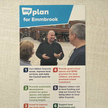 Thumbnail of leaflet - Conservative and Unionist Party leaflet
