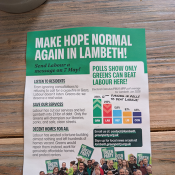 Thumbnail of leaflet - Green Party leaflet