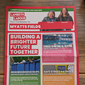 Thumbnail of leaflet - Labour Party leaflet