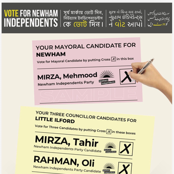 Thumbnail of leaflet - Newham Independents Party leaflet