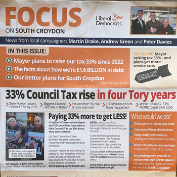 Thumbnail of leaflet - Liberal Democrats leaflet