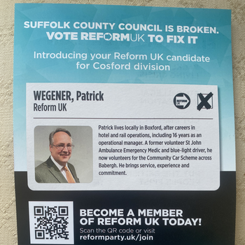 Thumbnail of leaflet - Reform UK leaflet