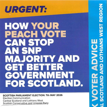 Thumbnail of leaflet - Conservative and Unionist Party leaflet
