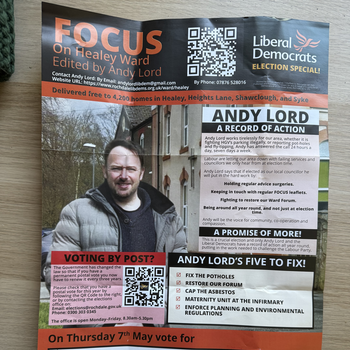Thumbnail of leaflet - Liberal Democrats leaflet