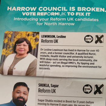 Thumbnail of leaflet - Reform UK leaflet