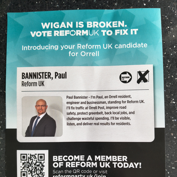 Thumbnail of leaflet - Reform UK leaflet