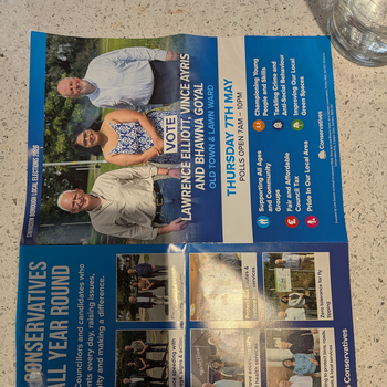 Thumbnail of leaflet - Conservative and Unionist Party leaflet