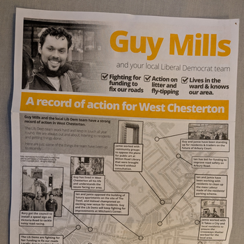 Thumbnail of leaflet - Liberal Democrats leaflet