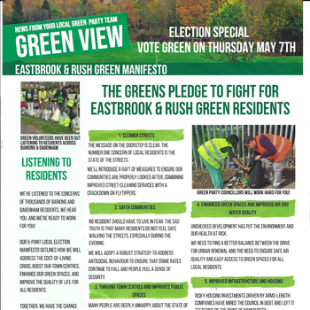 Thumbnail of leaflet - Green Party leaflet