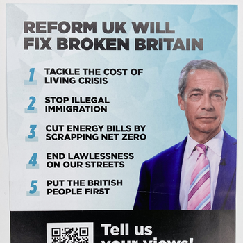 Thumbnail of leaflet - Reform UK leaflet