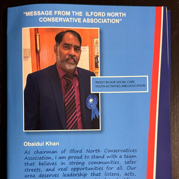 Thumbnail of leaflet - Conservative and Unionist Party leaflet