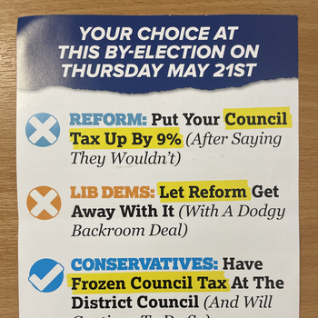 Thumbnail of leaflet - Conservative and Unionist Party leaflet