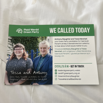 Thumbnail of leaflet - Green Party leaflet