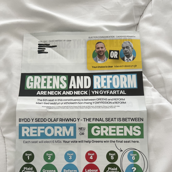 Thumbnail of leaflet - Green Party leaflet
