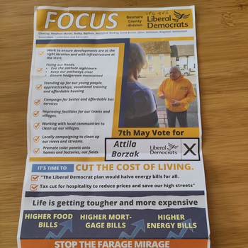 Thumbnail of leaflet - Liberal Democrats leaflet
