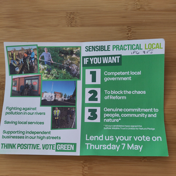 Thumbnail of leaflet - Green Party leaflet