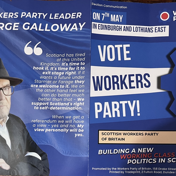 Thumbnail of leaflet - Workers Party of Britain leaflet