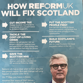 Thumbnail of leaflet - Reform UK leaflet