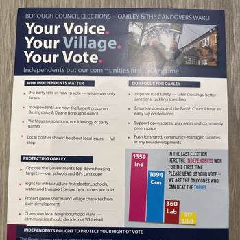 Thumbnail of leaflet - Basingstoke & Deane Independents leaflet