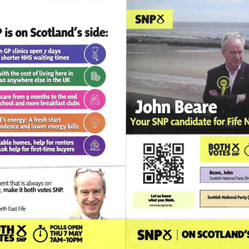 Thumbnail of leaflet - Scottish National Party (SNP) leaflet
