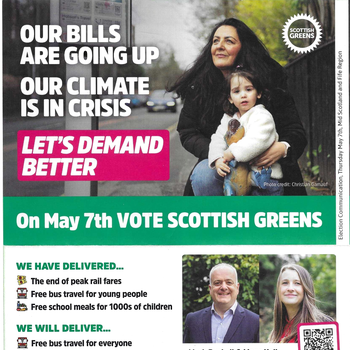 Thumbnail of leaflet - Scottish Green Party leaflet