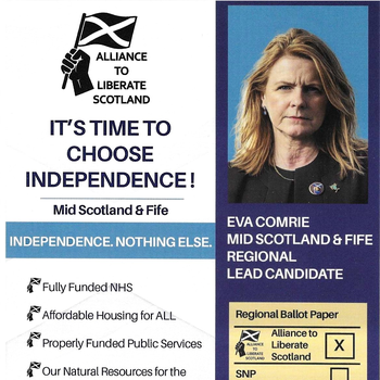 Thumbnail of leaflet - Alliance to Liberate Scotland leaflet