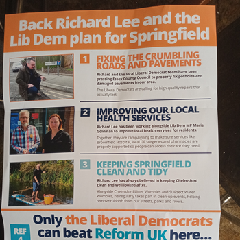 Thumbnail of leaflet - Liberal Democrats leaflet