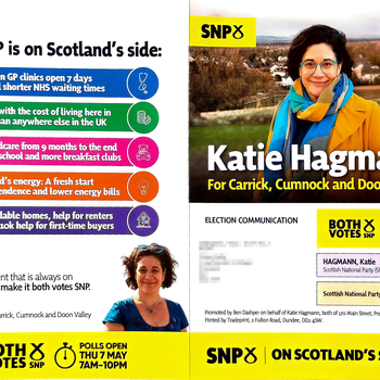 Thumbnail of leaflet - Scottish National Party (SNP) leaflet