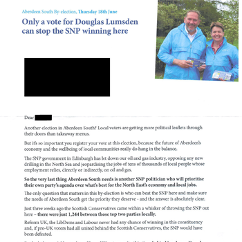 Thumbnail of leaflet - Conservative and Unionist Party leaflet