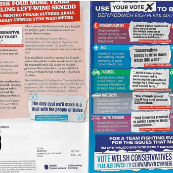 Thumbnail of leaflet - Conservative and Unionist Party leaflet