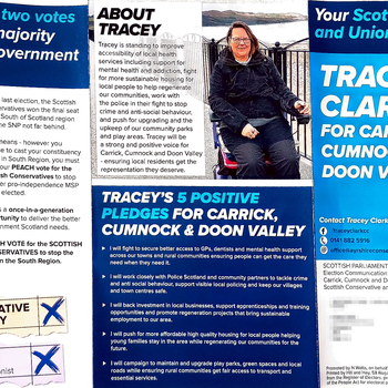Thumbnail of leaflet - Conservative and Unionist Party leaflet