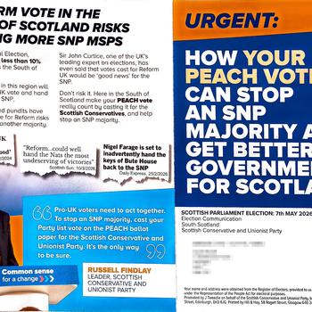 Thumbnail of leaflet - Conservative and Unionist Party leaflet