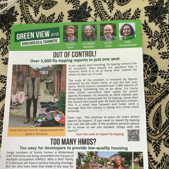 Thumbnail of leaflet - Green Party leaflet