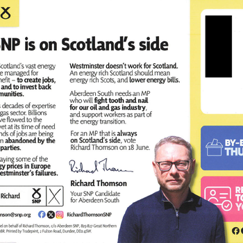 Thumbnail of leaflet - Scottish National Party (SNP) leaflet