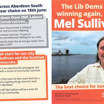 Thumbnail of leaflet - Liberal Democrats leaflet