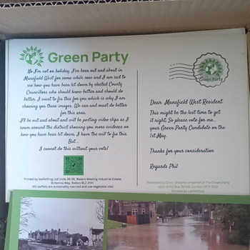 Thumbnail of leaflet - Green Party leaflet