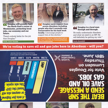 Thumbnail of leaflet - Conservative and Unionist Party leaflet