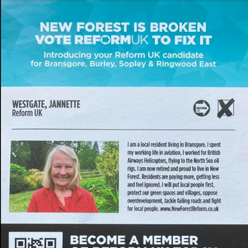 Thumbnail of leaflet - Reform UK leaflet