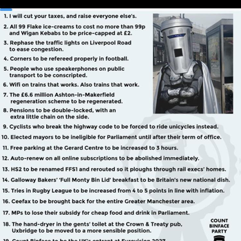 Thumbnail of leaflet - Count Binface Party leaflet
