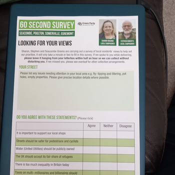 Thumbnail of leaflet - Green Party leaflet